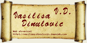 Vasilisa Dinulović vizit kartica